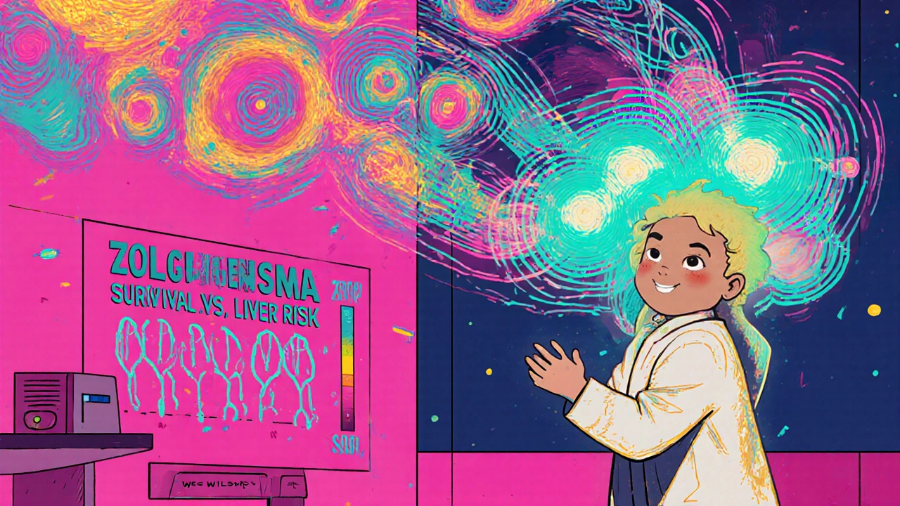 Futuristic holograms display personalized health data as colorful fractals above patients in a high-tech clinic.