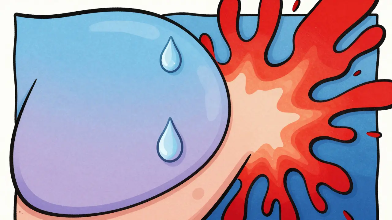 Conceptual art showing skin healing and barrier protection.