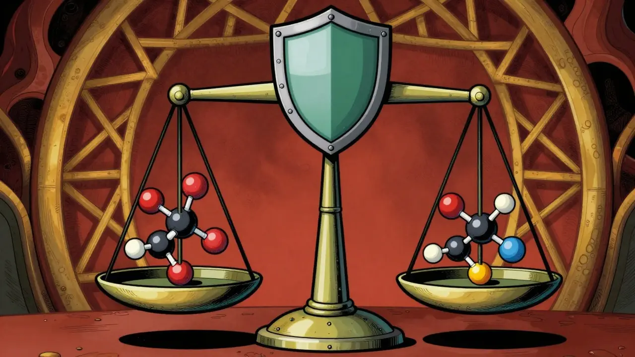 Detailed drawing of a balance scale with tight safety margins.
